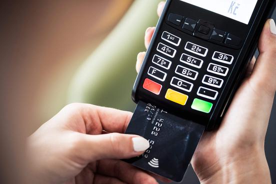 Card payment machine used by our locksmith engineers